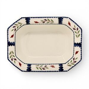 Vtg Adams Lancaster Vegetable Bowl 9.75in White Ironstone Floral England